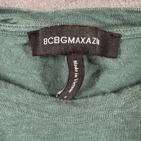 BCBGMaxazria Tops Womens Small Lot of 2 Blouses Floral Solid Short Sleeve - Picture 11 of 16